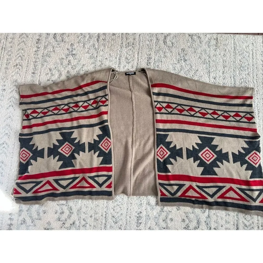 Women’s Western Poncho Sweater